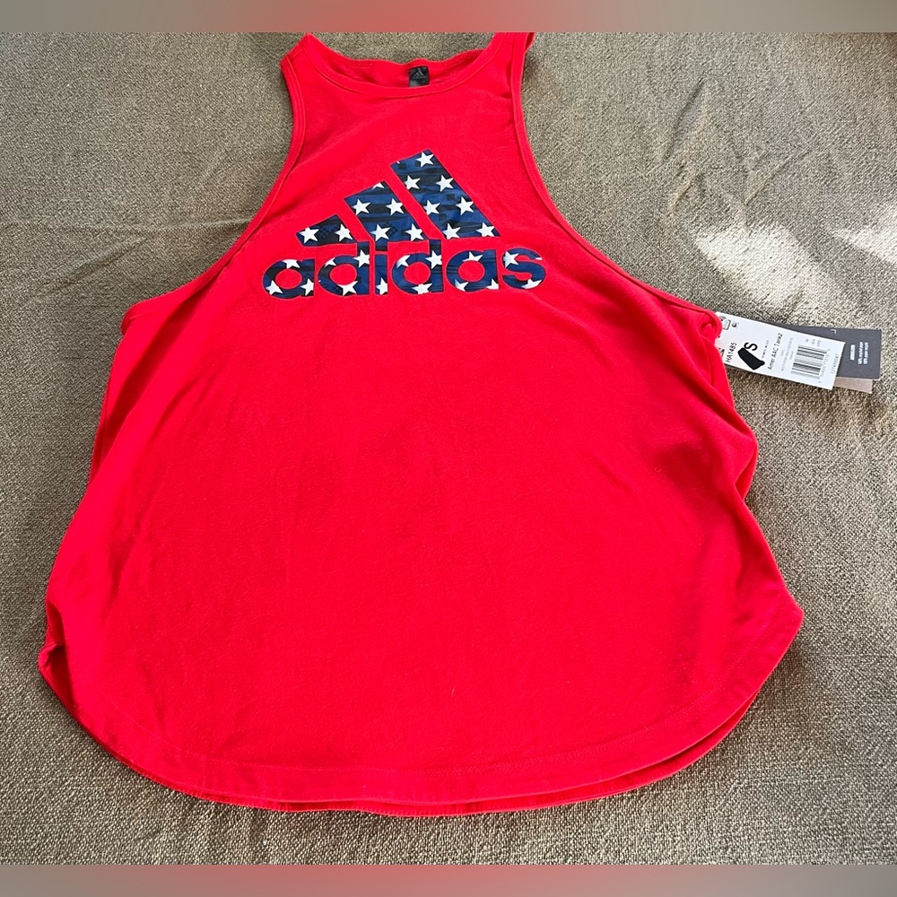 NWT Adidas America AAC Tank 2 Women Tank Top Red Small!